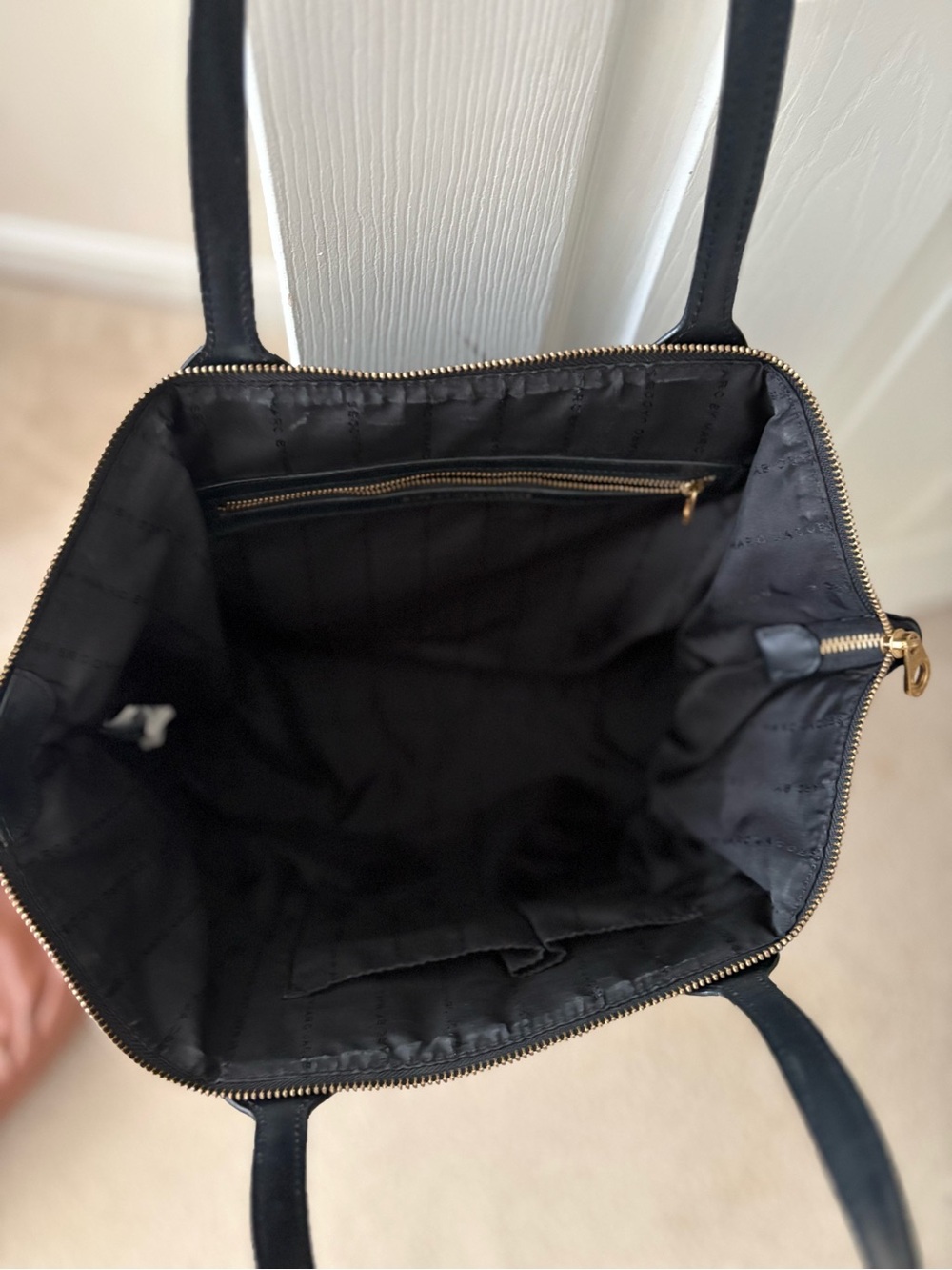 Marc by Marc Jacobs Black Nylon Tote with Gold Accents - Picture 2 of 3